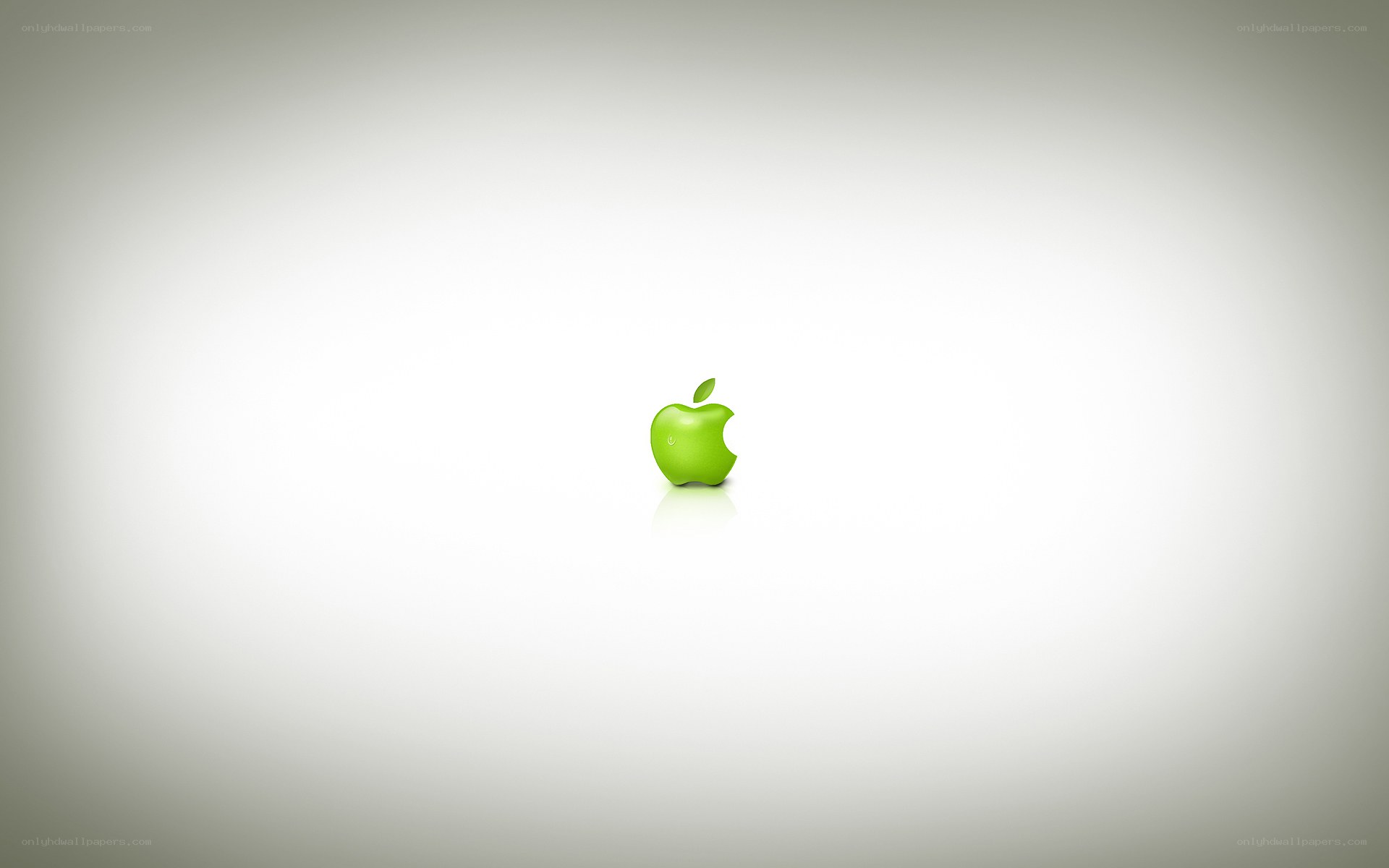 green apple logo on white