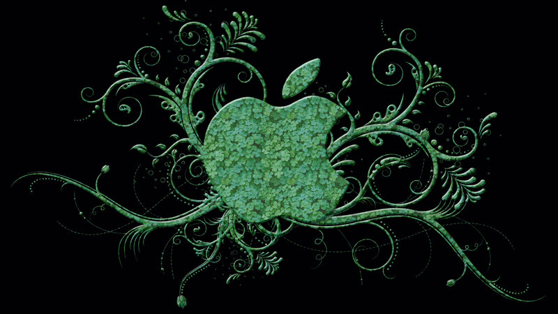 Green Apple Logo — Ornate