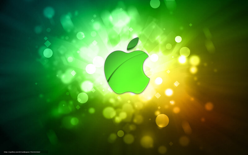 green apple logo wallpaper