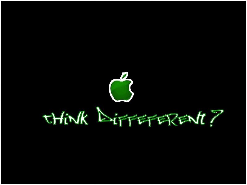 green apple logo with slogan