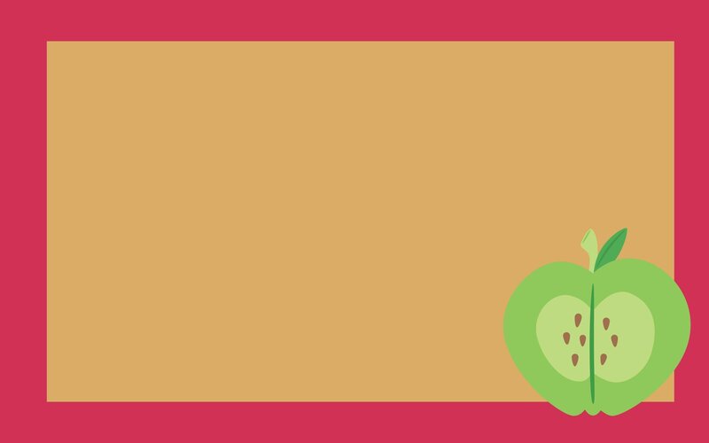 green apple slice frame