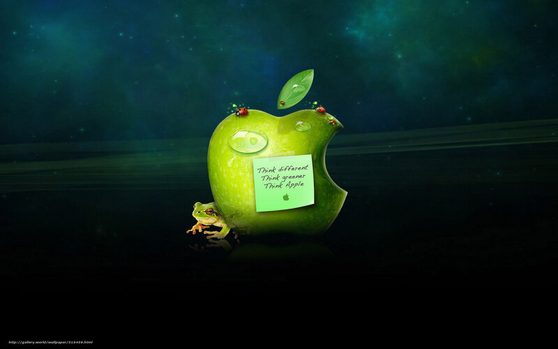 Green Apple with Frog — Serene, Night