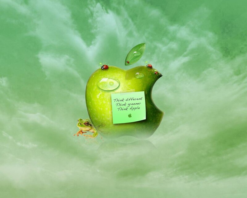 Green Apple with Frog — Serene