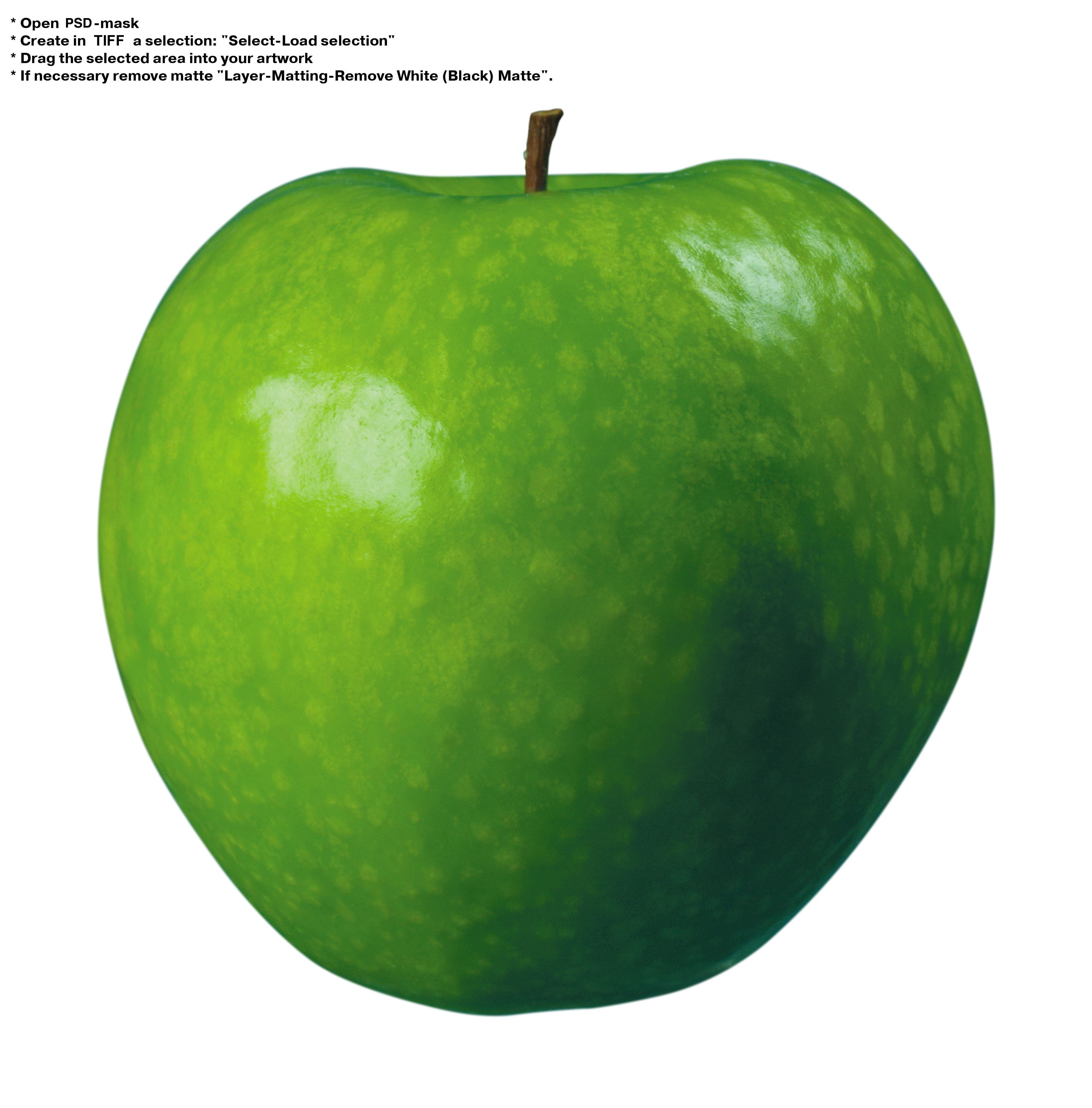 green apple with stem
