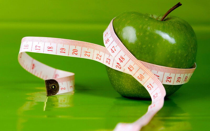 Green Apple with Tape Measure
