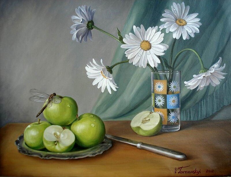 Green Apples and Daisies