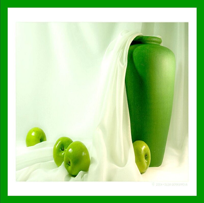 Green Apples and Vase