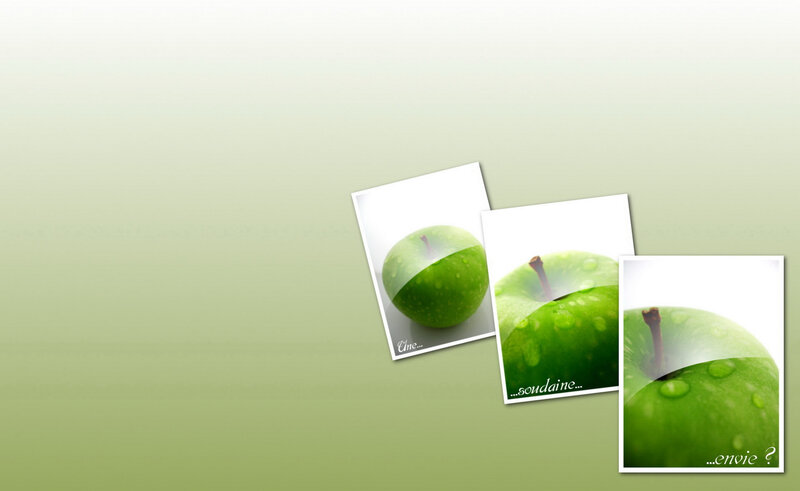 green apples collage