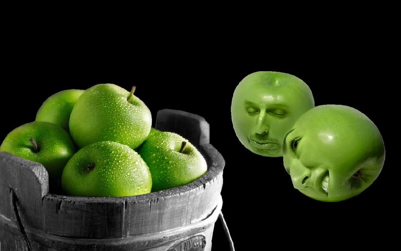Green Apples in a Bucket — Surreal