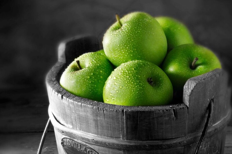 Green Apples in a Bucket