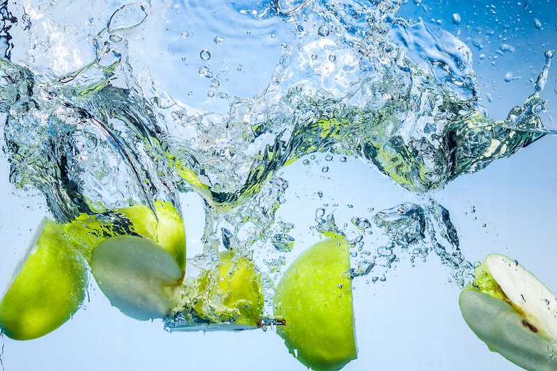 Green Apples in Water