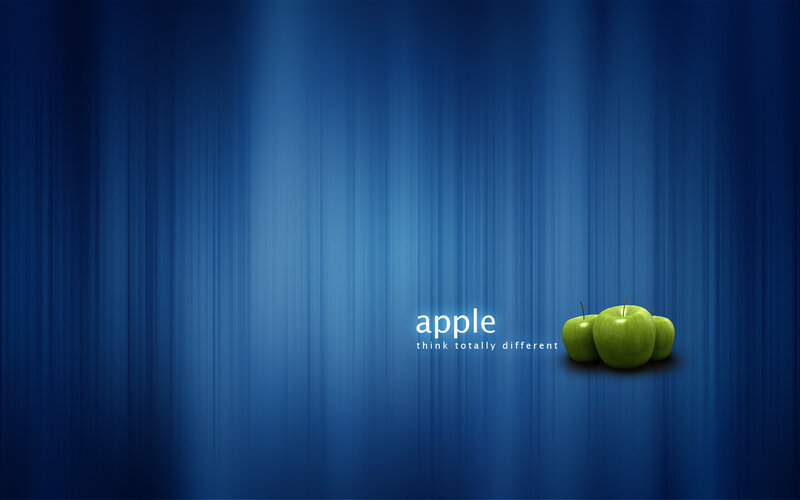 Green Apples on Blue — Minimalist