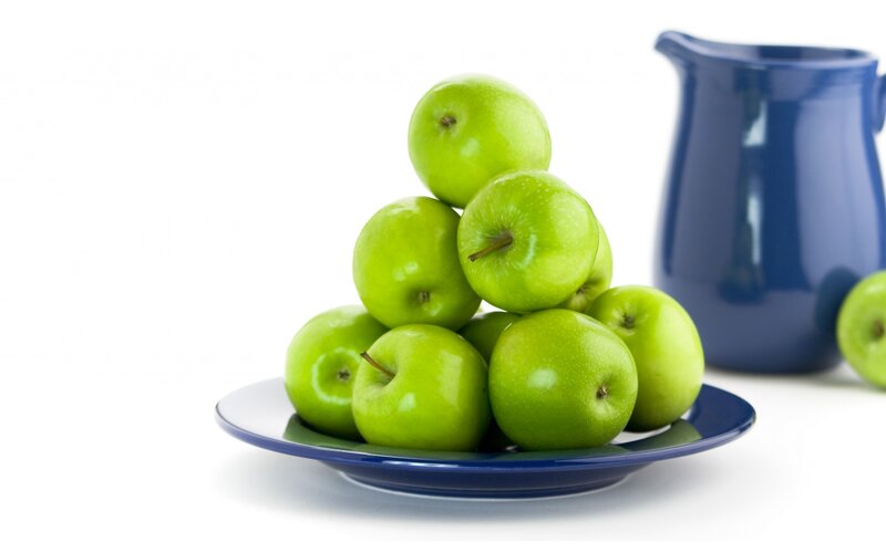 Green Apples on Plate