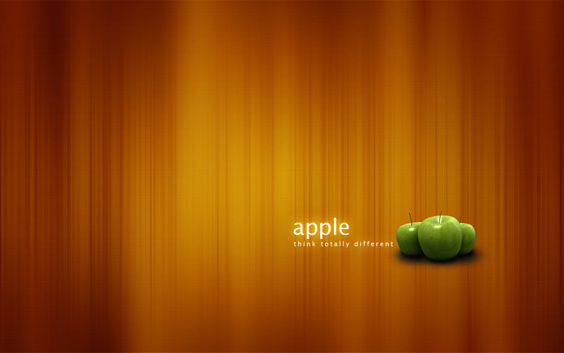 Green Apples on Wood — Brown