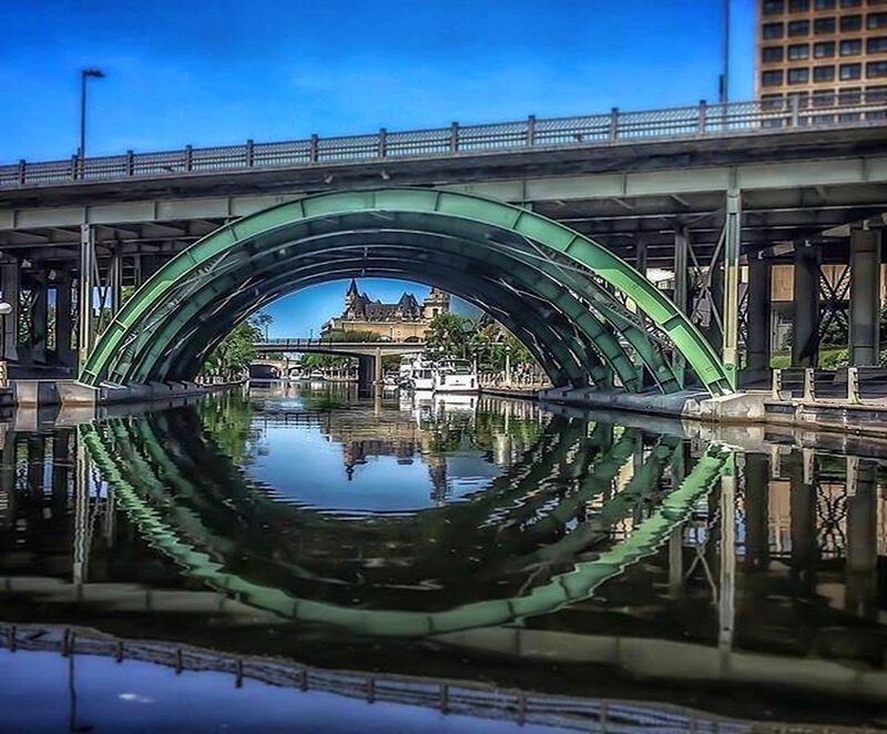 Green Arch Bridge — Blue