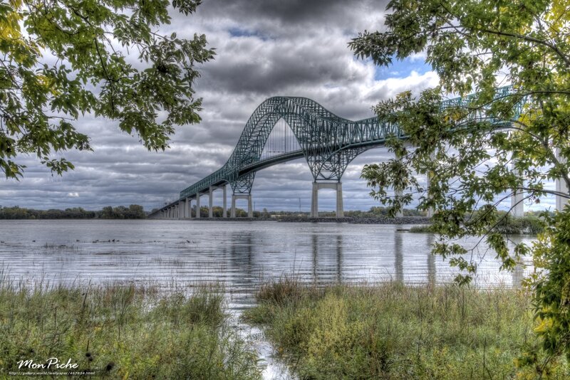 Green Arched Bridge — Dramatic, Afternoon