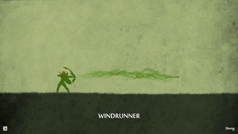 Green Archer Silhouette — Dramatic, Digital Art