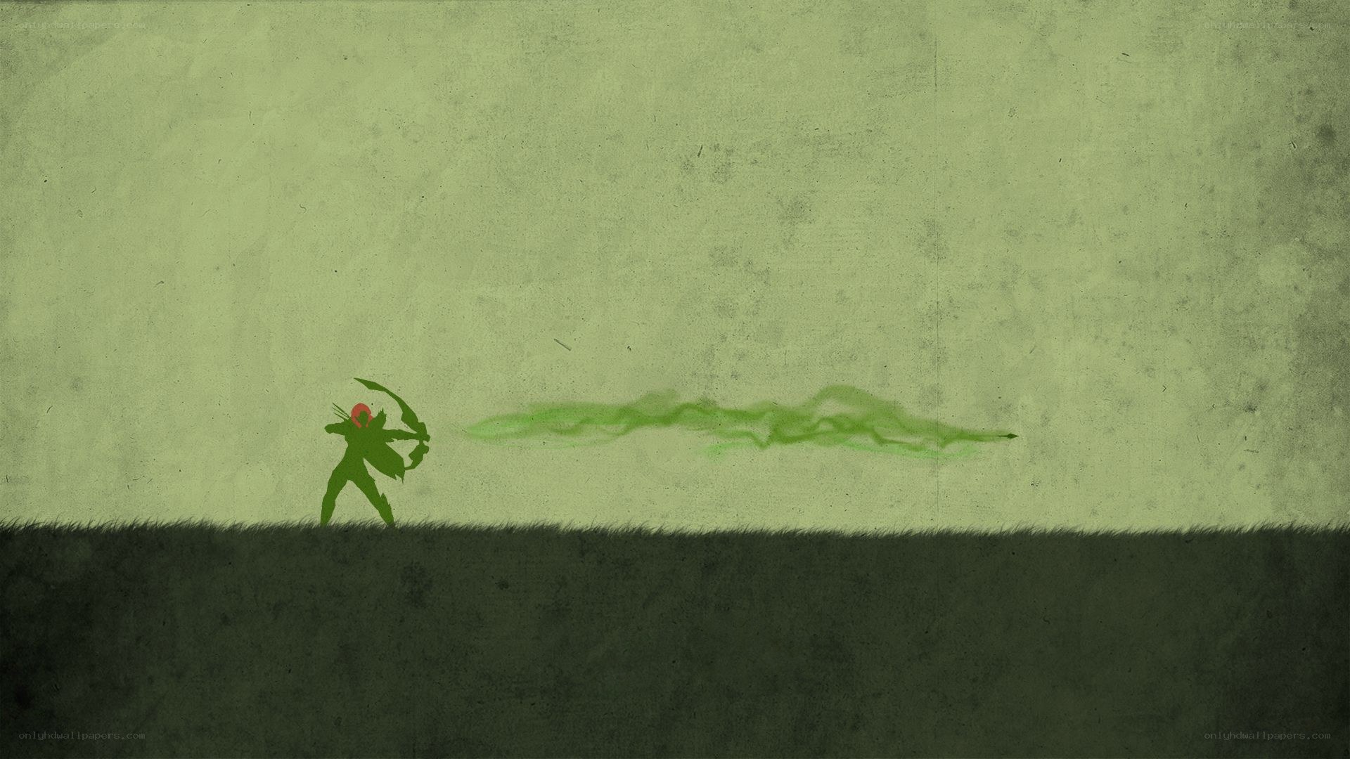 Green archer silhouette