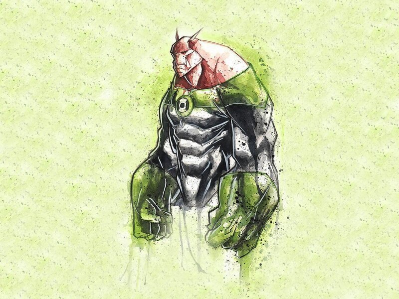 Green-armored Alien — Green