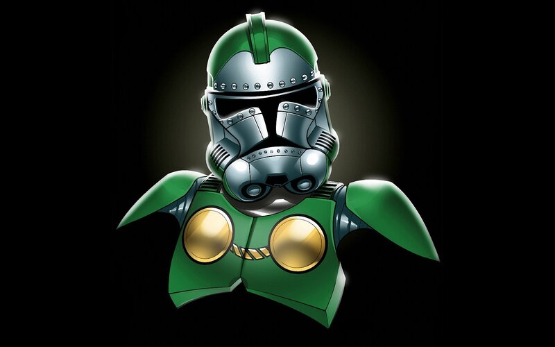 Green-armored Helmet — Green