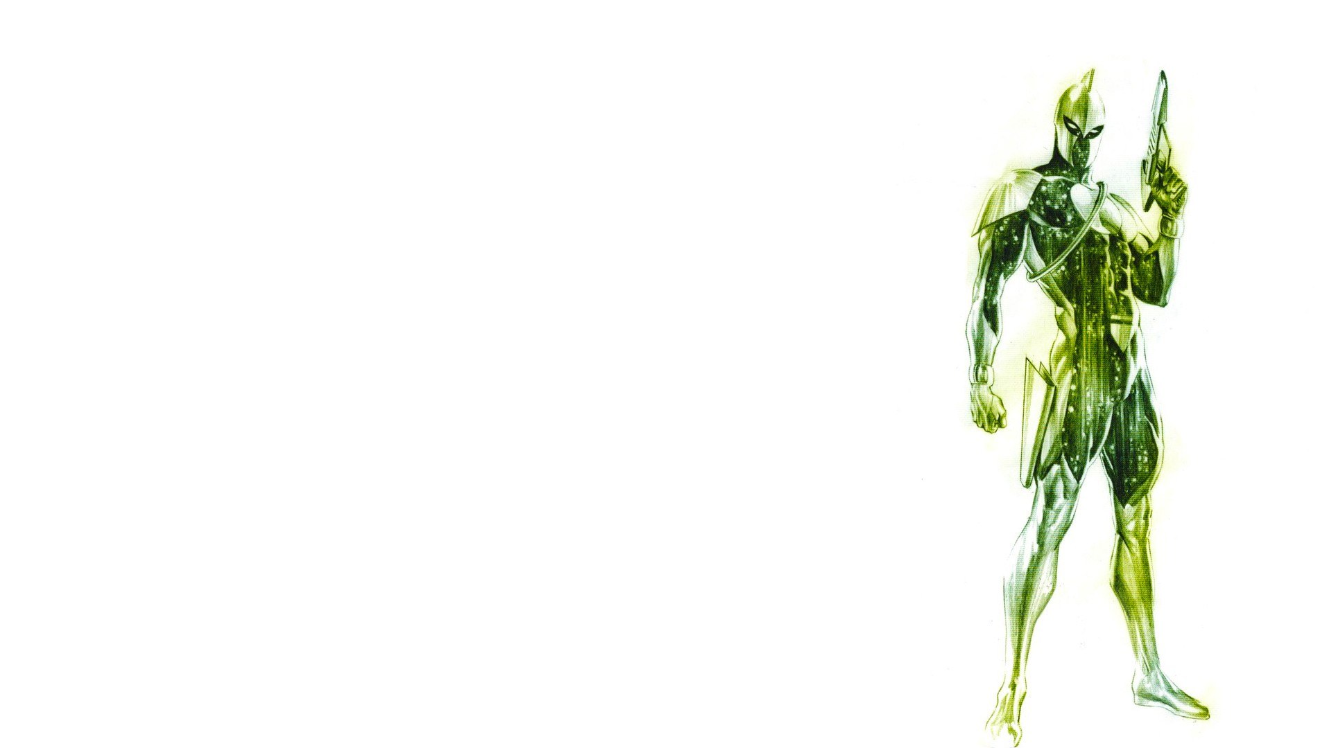Green armored superhero character