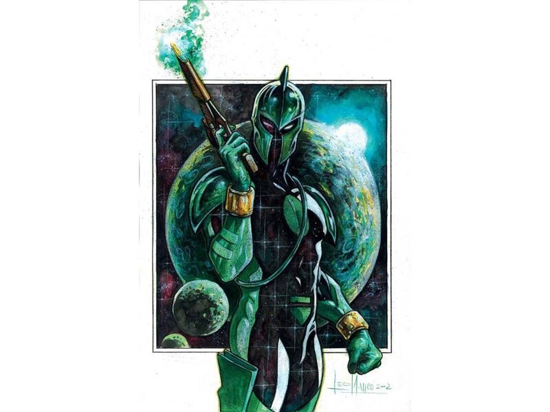 Green-armored Superhero — Green