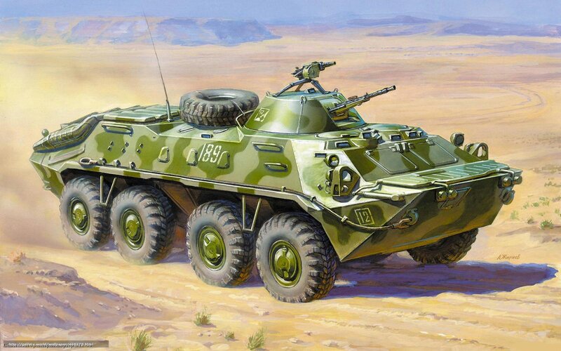 Green Armored Vehicle — Dramatic