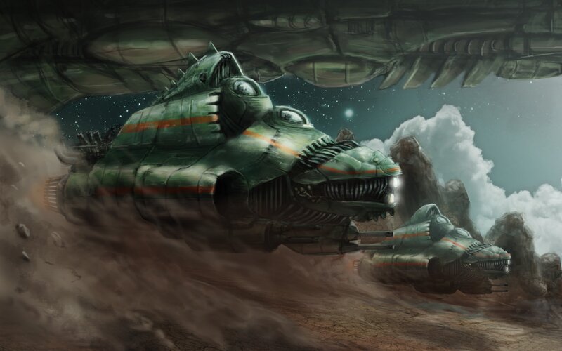 Green Armored Vehicles