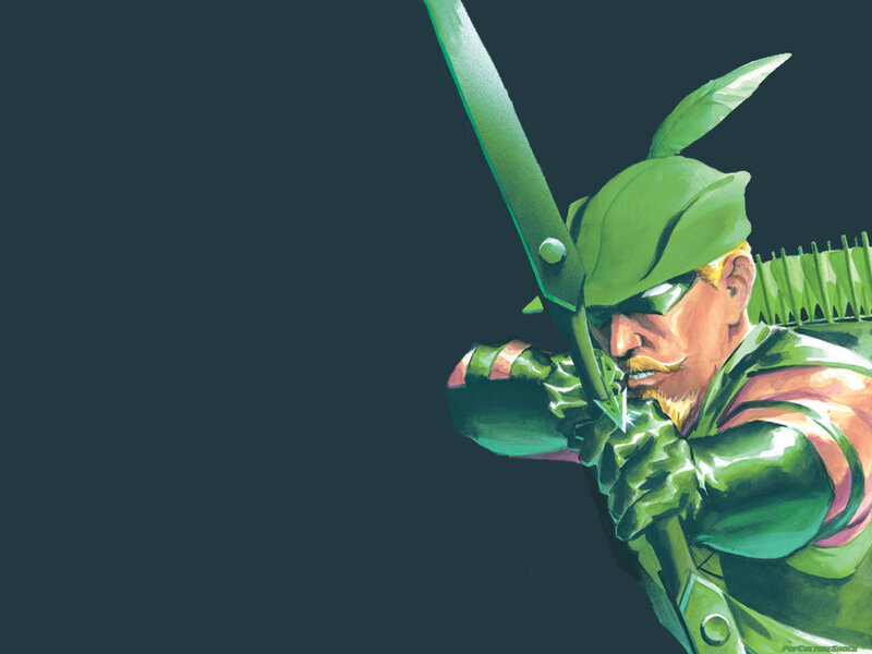 Green Arrow aiming a bow