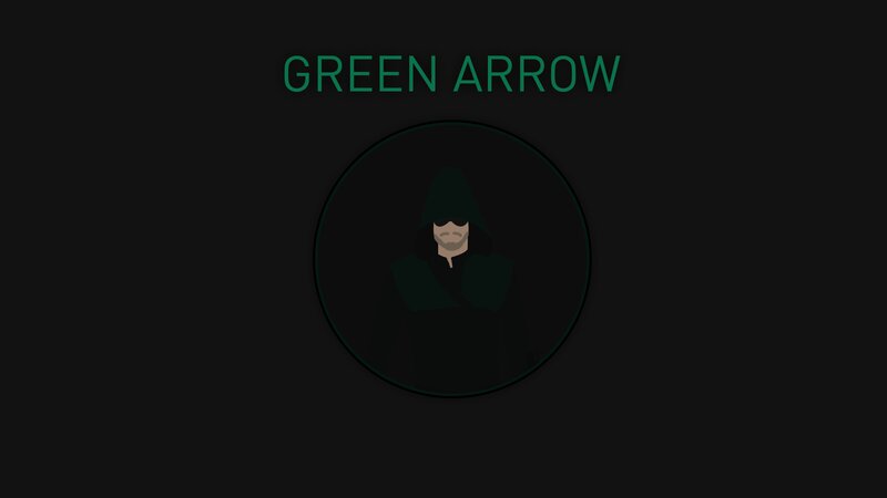 Green Arrow Character — Black, Dark