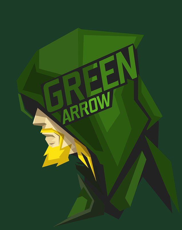 Green Arrow Character — Dramatic, Digital Art