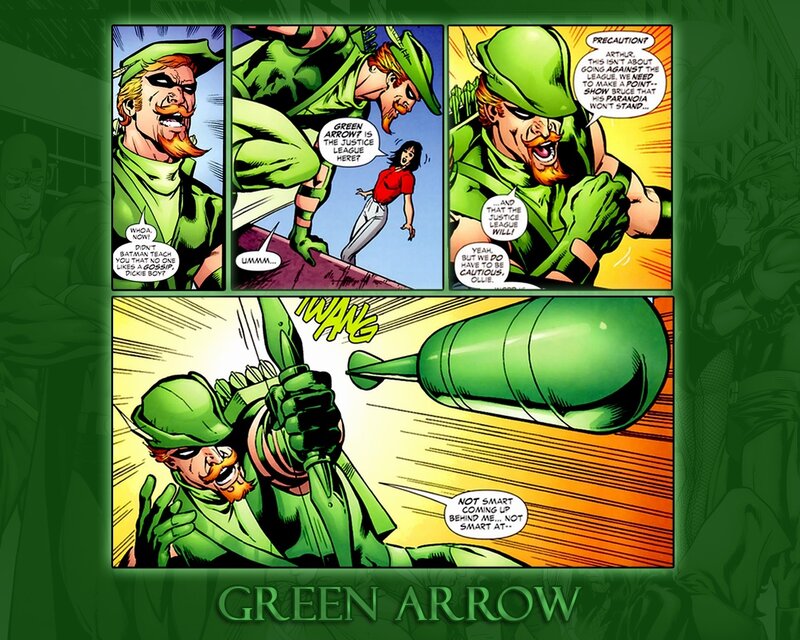 Green Arrow comic panels