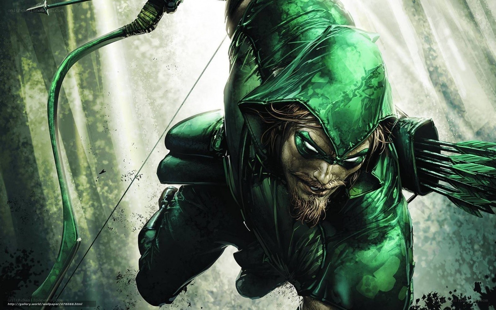 Green Arrow in action