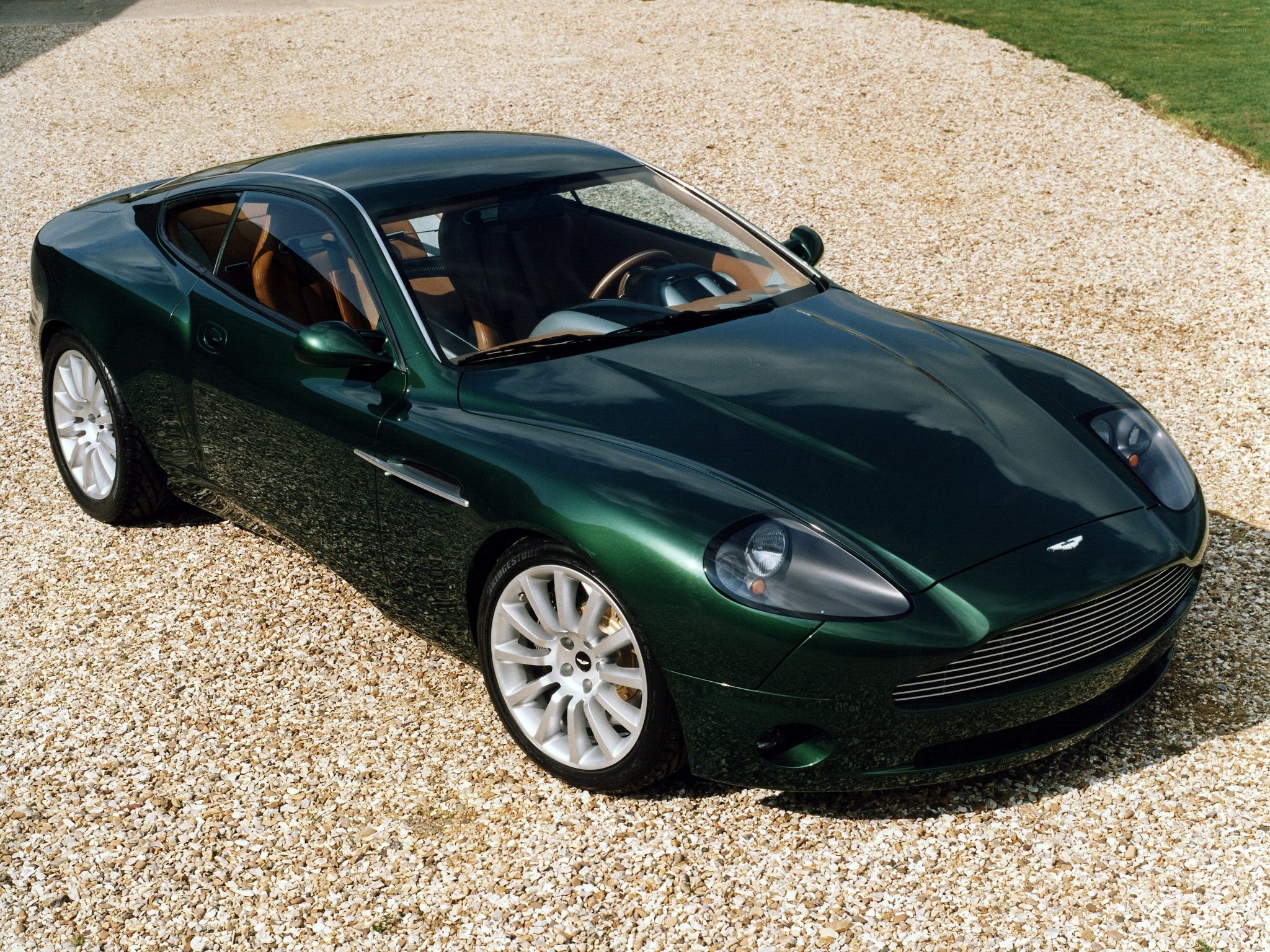 Green Aston Martin sports car