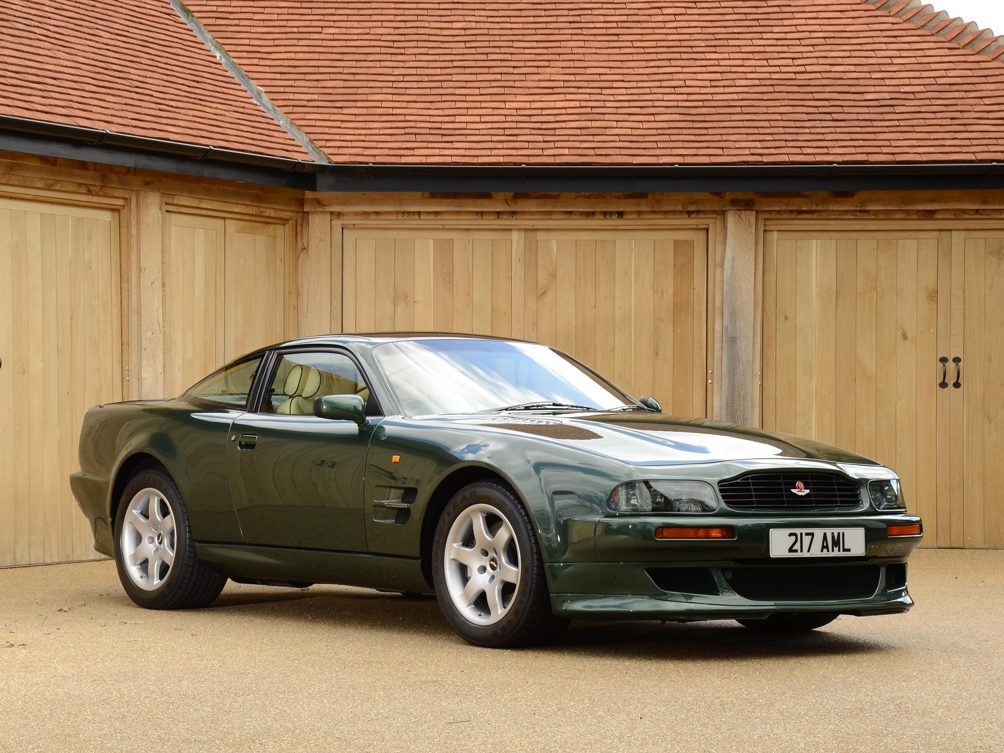 Green Aston Martin sports car