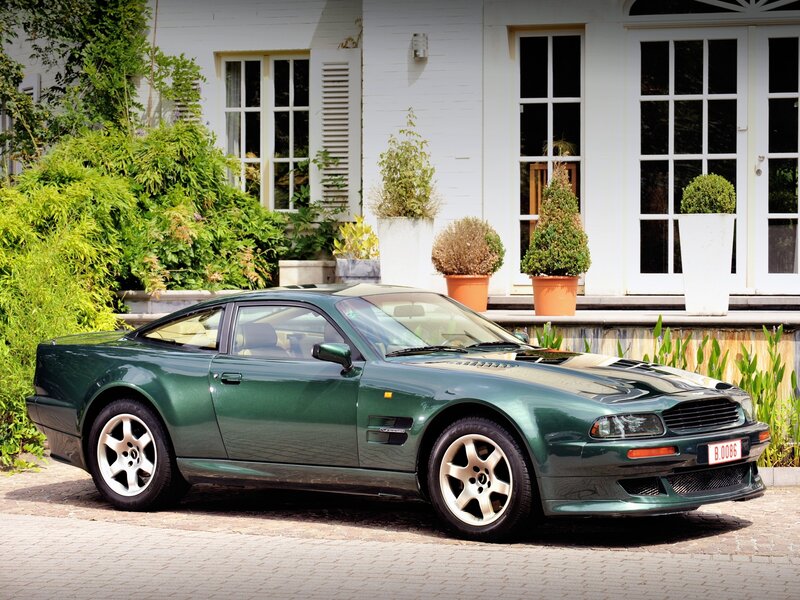 Green Aston Martin sports car