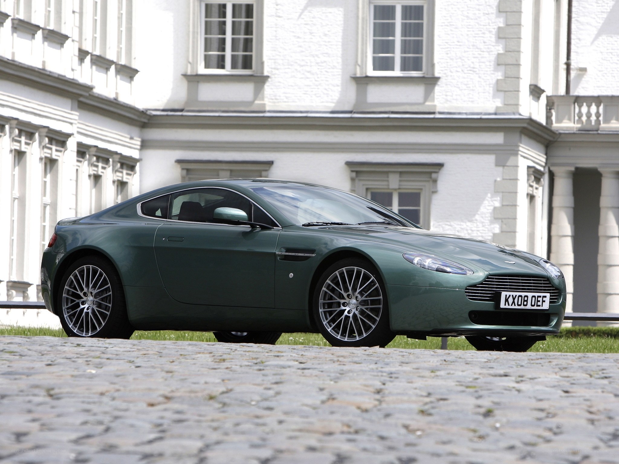 Green Aston Martin sports car