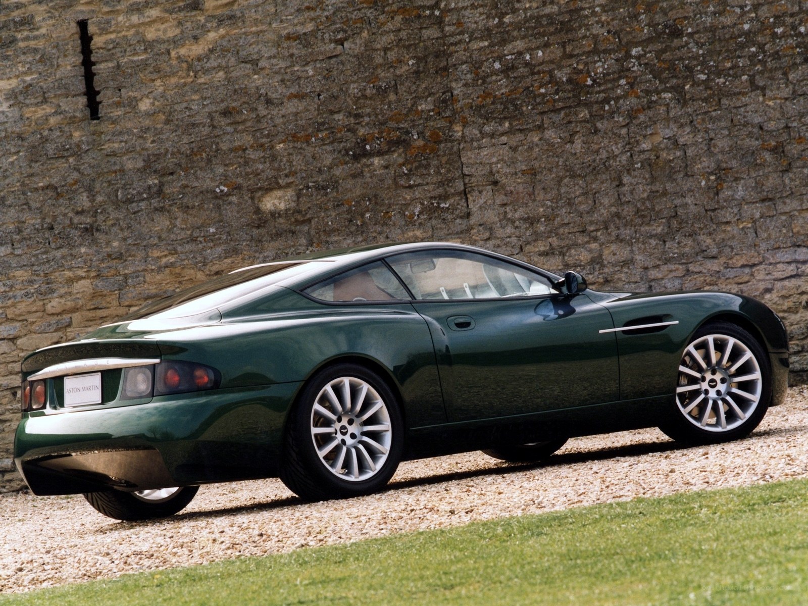 Green Aston Martin sports car
