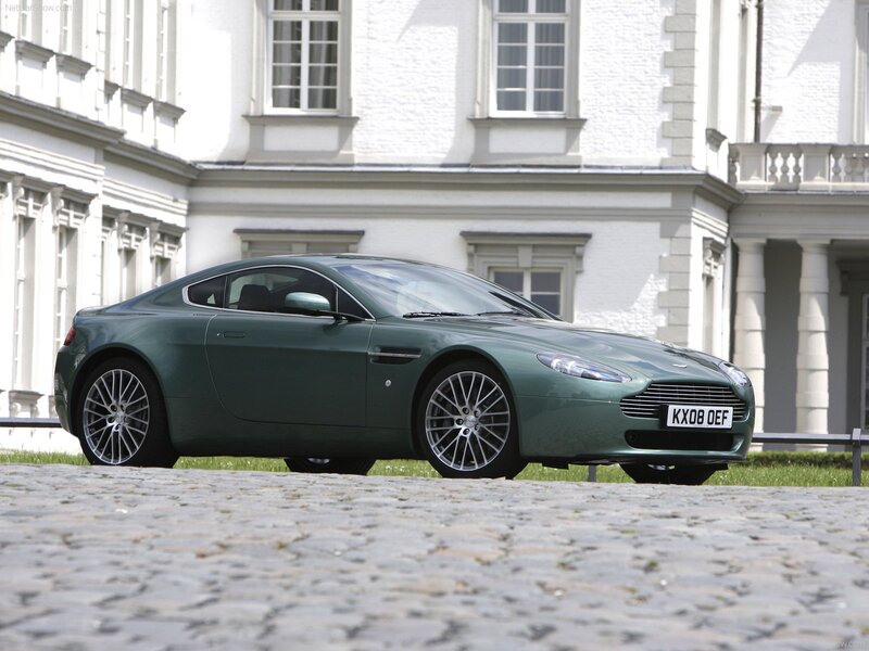 green aston martin v8 vantage