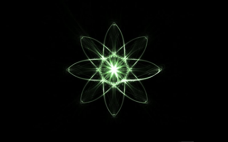 Green atomic flower