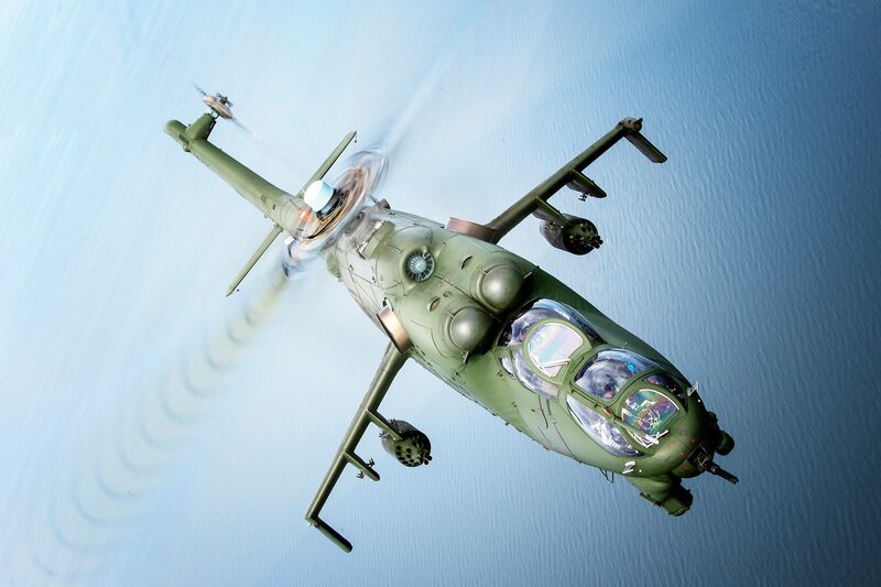 Green Attack Helicopter
