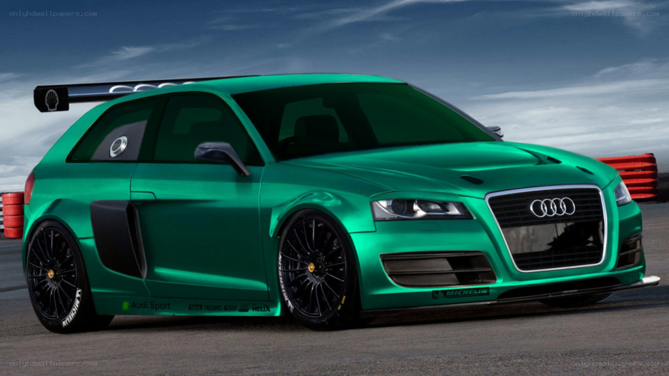 green audi race car