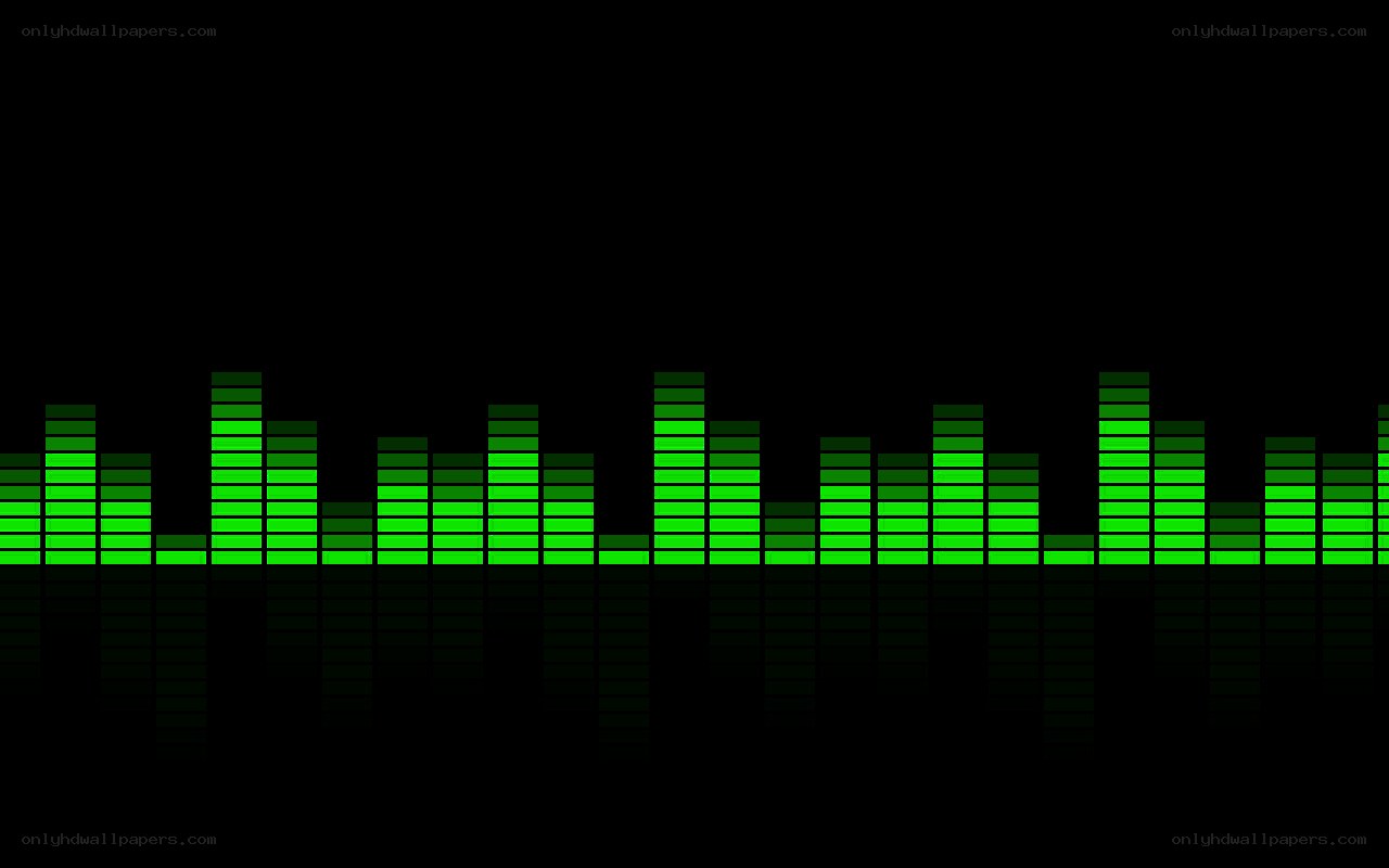 green audio equalizer bars