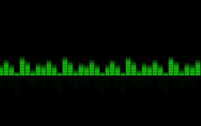 green audio equalizer bars