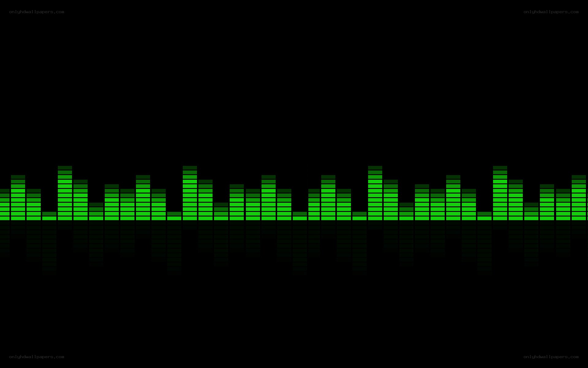 green audio equalizer bars