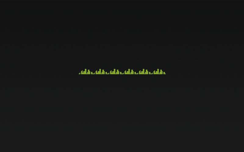 green audio visualizer on black