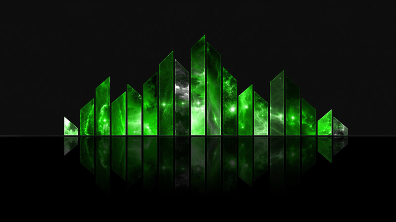 green audio visualizer
