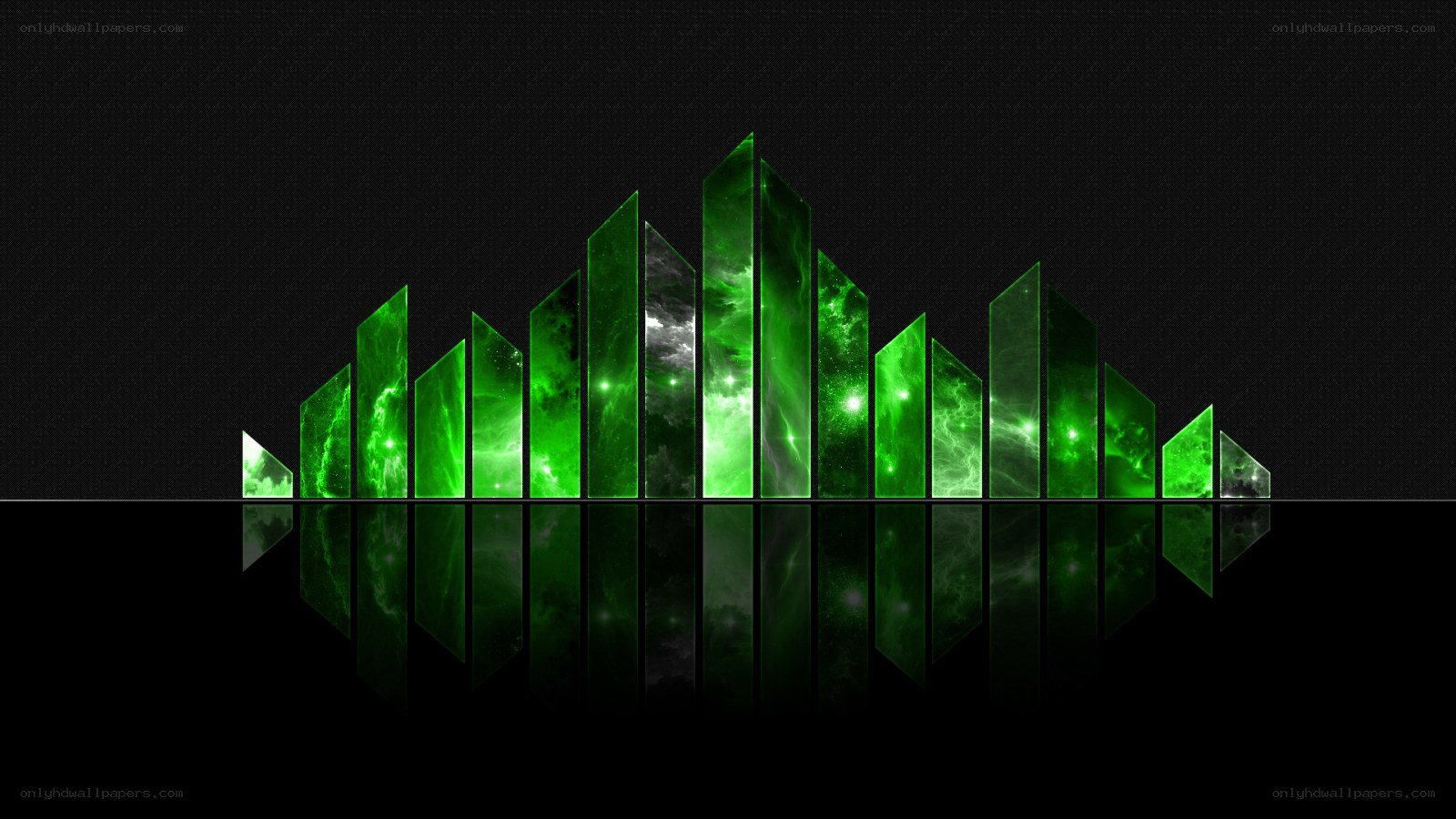 green audio waveform design