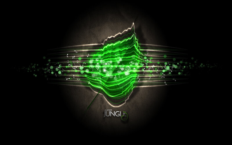 Green Audio Waveform
