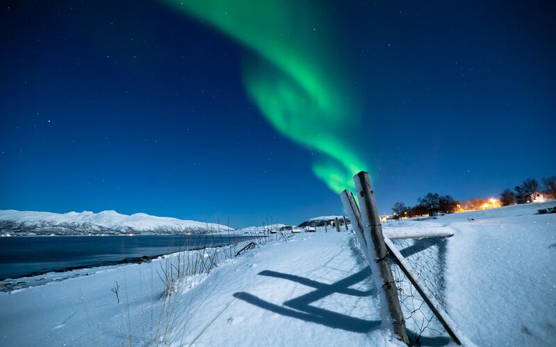 Green Aurora Borealis — Blue